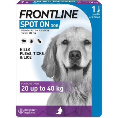 Frontline Large Dog 20-40kg Flea & Tick Spot On - Treatment Frontline Large Dog 20-40kg Flea & Tick Spot On - Treatment