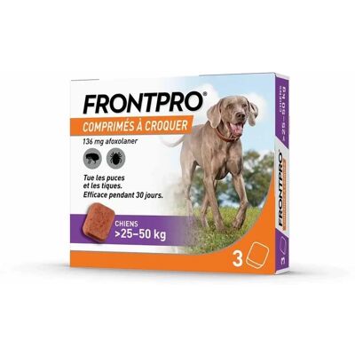 BOEHRINGER INGELHEIM ANIM FRONTPRO Anti-Parasitaires Chiens 25-50kg - Comprimés - Publicité BOEHRINGER INGELHEIM ANIM FRONTPRO Anti-Parasitaires Chiens 25-50kg - Comprimés - Publicité