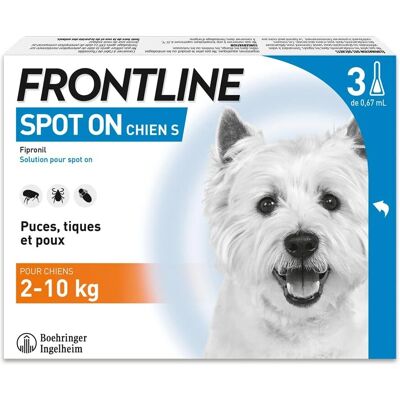 Frontline 3 Spot On Traitement antiparasitaire pour chiens - Publicité Frontline 3 Spot On Traitement antiparasitaire pour chiens - Publicité