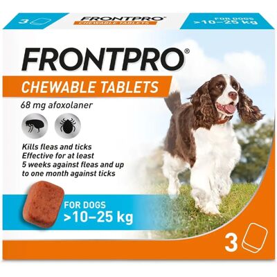 FRONTPRO Large Dog 10-25kg Flea and Tick Treatment - Flea and Tick Treatment for Dogs FRONTPRO Large Dog 10-25kg Flea and Tick Treatment - Flea and Tick Treatment for Dogs