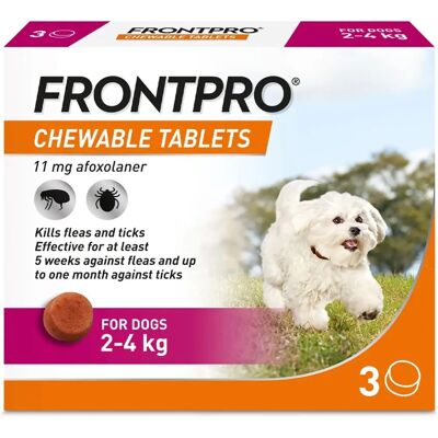 FRONTPRO FLEA-TICK 2-4kg 3 Pack Chewable Tablet FRONTPRO FLEA-TICK 2-4kg 3 Pack Chewable Tablet