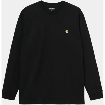 Carhartt WIP Schwarzes Chase Langarm T-Shirt - T-Shirt - Schwarz Carhartt WIP Schwarzes Chase Langarm T-Shirt - T-Shirt - Schwarz