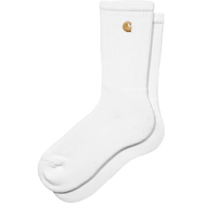 Chaussettes Chase de Carhartt WIP - Blanc/Or - Chaussettes - Publicité Chaussettes Chase de Carhartt WIP - Blanc/Or - Chaussettes - Publicité