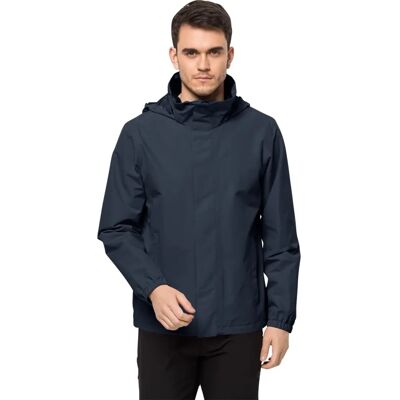 Jack Wolfskin Herren Stormy Point Wasserdichte Outdoor Kapuzen Regenjacke - Nachtblau - XXL Jack Wolfskin Herren Stormy Point Wasserdichte Outdoor Kapuzen Regenjacke - Nachtblau - XXL