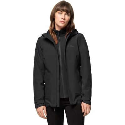 Jack Wolfskin Moonrise 3in1 Wasserdichte Winddichte Jacke Damen XS Schwarz Jack Wolfskin Moonrise 3in1 Wasserdichte Winddichte Jacke Damen XS Schwarz