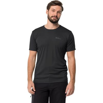 Svart lättviktsfuktabsorberande T-shirt Jack Wolfskin - T-shirt Svart lättviktsfuktabsorberande T-shirt Jack Wolfskin - T-shirt