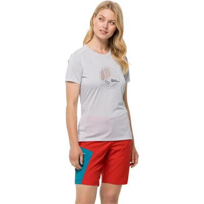 JACK WOLFSKIN CROSSTRAIL GRAPHIC T W - T-shirt, grijs, dames JACK WOLFSKIN CROSSTRAIL GRAPHIC T W - T-shirt, grijs, dames