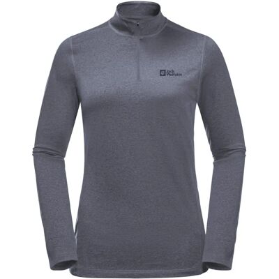 Jack Wolfskin Sky Thermal Half Zip Baselayer Fleece - Dolphin - M Jack Wolfskin Sky Thermal Half Zip Baselayer Fleece - Dolphin - M