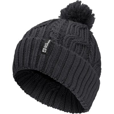 Jack Wolfskin Pompom Beanie (1905092) - zwart Jack Wolfskin Pompom Beanie (1905092) - zwart
