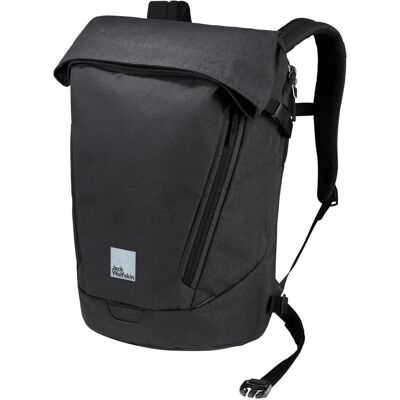 Jack Wolfskin MAINKAI ROLLTOP - Backpack - black - Laptop, Organizer, Reflective Jack Wolfskin MAINKAI ROLLTOP - Backpack - black - Laptop, Organizer, Reflective