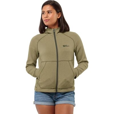 Jack Wolfskin Fernweh Hooded Jacket - Damen Grüne Fleecejacke Jack Wolfskin Fernweh Hooded Jacket - Damen Grüne Fleecejacke