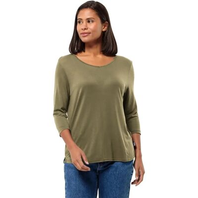 JACK WOLFSKIN MOLA 3/4 Ärmel-Shirt - Damen, Grün JACK WOLFSKIN MOLA 3/4 Ärmel-Shirt - Damen, Grün