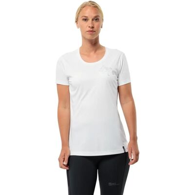 Jack Wolfskin PEAK GRAPHIC T W Damen Blanco Funcional Camiseta Jack Wolfskin PEAK GRAPHIC T W Damen Blanco Funcional Camiseta