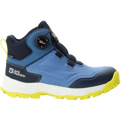 Jack Wolfskin CYROX TEXAPORE DIAL MID K - Scarpe da escursionismo bambini impermeabili blu Jack Wolfskin CYROX TEXAPORE DIAL MID K - Scarpe da escursionismo bambini impermeabili blu