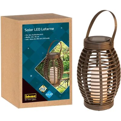 Idena Solar Laterne - Außen, Warmweiß, Kunststoff, 26x16cm Idena Solar Laterne - Außen, Warmweiß, Kunststoff, 26x16cm