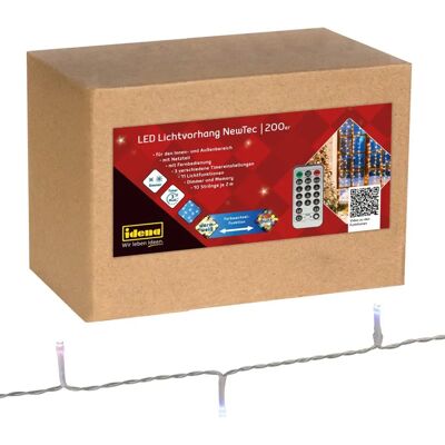 Idena NewTec 200er LED Lichtervorhang - Festliche Stimmung Idena NewTec 200er LED Lichtervorhang - Festliche Stimmung