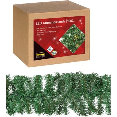 Idena 100er LED Tannengirlande - Weihnachtsbeleuchtung Idena 100er LED Tannengirlande - Weihnachtsbeleuchtung