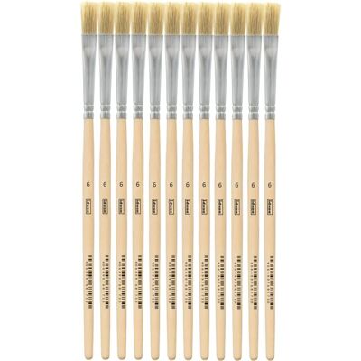 Ensemble de Pinceaux pour Modèle Idena - 12 pcs, Taille 6 - Pinceaux pour Art & École Ensemble de Pinceaux pour Modèle Idena - 12 pcs, Taille 6 - Pinceaux pour Art & École