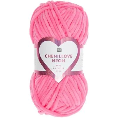 Rico Design Creative Chenillove Yarn - 50g, Neon Pink - Yarn Rico Design Creative Chenillove Yarn - 50g, Neon Pink - Yarn