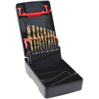 Würth Wurth Twist Drill Bit Set Hsco Din 338 Red Line Syska 19 Pieces - Twist Drill Bit Set Würth Wurth Twist Drill Bit Set Hsco Din 338 Red Line Syska 19 Pieces - Twist Drill Bit Set