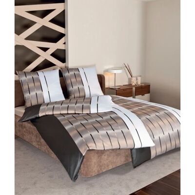 Janine Milano 45026 Bettwäsche - Mako-Satin, 135x200/80x80, Braun Janine Milano 45026 Bettwäsche - Mako-Satin, 135x200/80x80, Braun