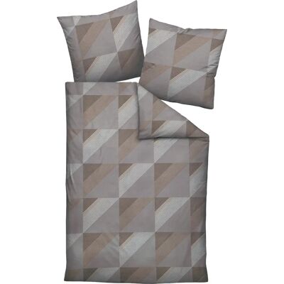 Janine Taupe Baumwolle Mako-Satin Bettwäsche - Bettwäsche Janine Taupe Baumwolle Mako-Satin Bettwäsche - Bettwäsche