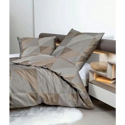 Janine Mako-Satin Taupe Bettwäsche - Bettset Janine Mako-Satin Taupe Bettwäsche - Bettset