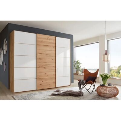 WIEMANN Cardiff Kleiderschrank - 3 Türen, Glas Weiß, Verstellbare Regale WIEMANN Cardiff Kleiderschrank - 3 Türen, Glas Weiß, Verstellbare Regale
