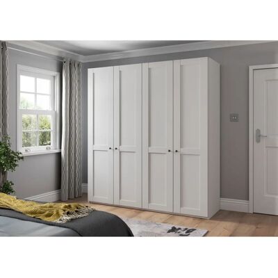 WIEMANN Göteborg Kleiderschrank - 4-türig, Weiß, 216cm H WIEMANN Göteborg Kleiderschrank - 4-türig, Weiß, 216cm H