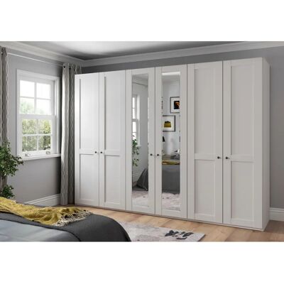 WIEMANN Göteborg Kleiderschrank - 6 Türen, 216cm hoch, Weiß WIEMANN Göteborg Kleiderschrank - 6 Türen, 216cm hoch, Weiß