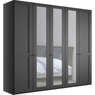 WIEMANN Göteborg Kleiderschrank - 5 Türen, Verstellbare Einlegeböden, Spiegel WIEMANN Göteborg Kleiderschrank - 5 Türen, Verstellbare Einlegeböden, Spiegel