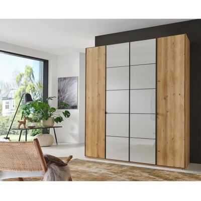 WIEMANN Quito Beige Kleiderschrank - 4 Türen, 4 Einlegeböden, 216cm H WIEMANN Quito Beige Kleiderschrank - 4 Türen, 4 Einlegeböden, 216cm H