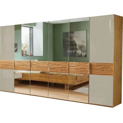 WIEMANN Cordoba Kleiderschrank - Beige, Glastüren, 6 Regale WIEMANN Cordoba Kleiderschrank - Beige, Glastüren, 6 Regale