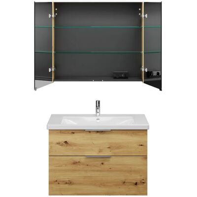 burgbad GmbH Eqio Set - Spiegel, Keramik-Waschtisch, Waschtischunterschrank burgbad GmbH Eqio Set - Spiegel, Keramik-Waschtisch, Waschtischunterschrank
