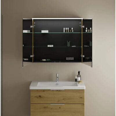 burgbad Eqio Horizontal LED Spiegelschrank - 2 Türen - 900x800mm burgbad Eqio Horizontal LED Spiegelschrank - 2 Türen - 900x800mm
