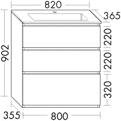 burgbad Lin20 Wandhängender Waschtischunterschrank mit Mineralguss-Waschtisch 82 cm burgbad Lin20 Wandhängender Waschtischunterschrank mit Mineralguss-Waschtisch 82 cm
