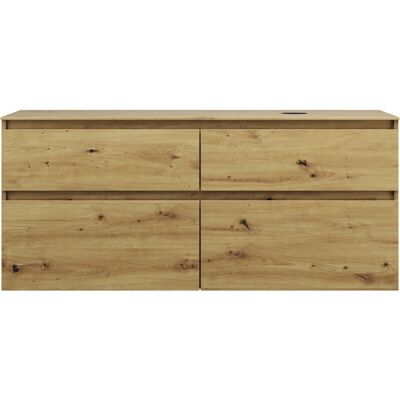 Mueble bajo lavabo Burgbad Lin20 - 4 cajones, corte de lavabo a la derecha, 1402x487x661mm Mueble bajo lavabo Burgbad Lin20 - 4 cajones, corte de lavabo a la derecha, 1402x487x661mm