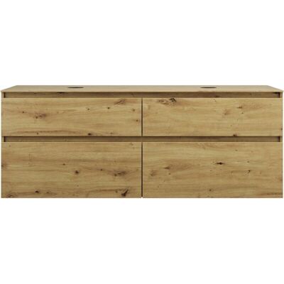 burgbad Lin20 Mueble lavabo con 4 cajones, 2 recortes, 1602x552x611mm burgbad Lin20 Mueble lavabo con 4 cajones, 2 recortes, 1602x552x611mm