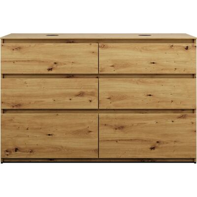 Armario de lavabo Burgbad Lin20 - 6 Cajones, Roble Urbano, 1402x552x900mm Armario de lavabo Burgbad Lin20 - 6 Cajones, Roble Urbano, 1402x552x900mm