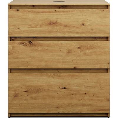 burgbad Lin20 Eiche Waschtischunterschrank - 3 Auszüge, 802x552x900mm burgbad Lin20 Eiche Waschtischunterschrank - 3 Auszüge, 802x552x900mm