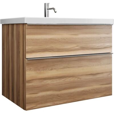 Burgbad Eqio Keramik-Waschtisch mit Unterschrank - 830mm, Cappuccino Burgbad Eqio Keramik-Waschtisch mit Unterschrank - 830mm, Cappuccino