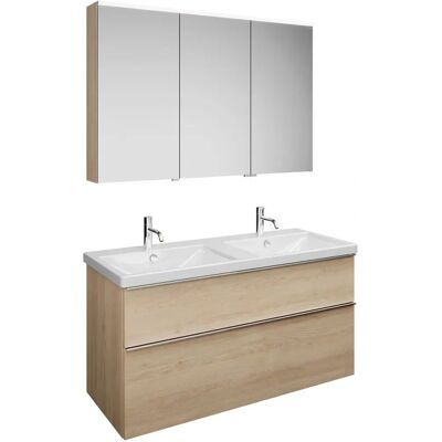 Burgbad Eqio Badezimmer-Set - Recht Spiegelschrank, Doppelwaschtisch, 1230mm Burgbad Eqio Badezimmer-Set - Recht Spiegelschrank, Doppelwaschtisch, 1230mm