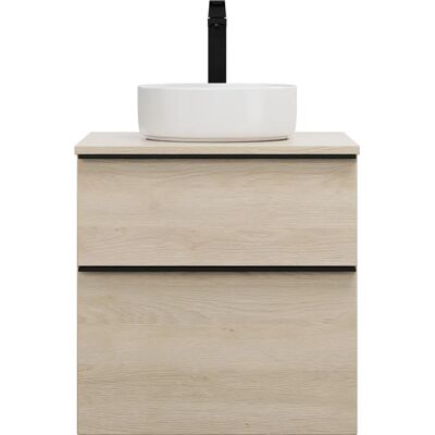 burgbad Eqio Lavabo en cerámica y mueble - Redondo, Central - 60cm burgbad Eqio Lavabo en cerámica y mueble - Redondo, Central - 60cm