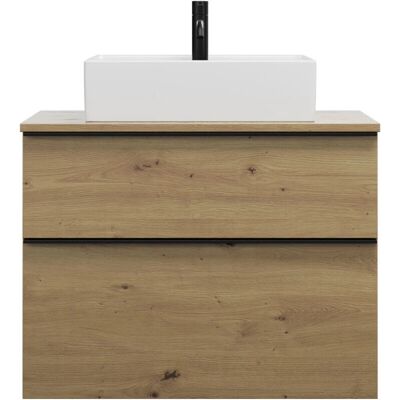 burgbad Eqio Keramik-Aufsatzwaschtisch - Mittige Position, Quadratisch, Inklusive Schrank burgbad Eqio Keramik-Aufsatzwaschtisch - Mittige Position, Quadratisch, Inklusive Schrank