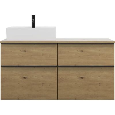 Burgbad SGUS120L Lavabo de encimera en cerámica izquierda - Mueble de baño con 4 cajones Burgbad SGUS120L Lavabo de encimera en cerámica izquierda - Mueble de baño con 4 cajones