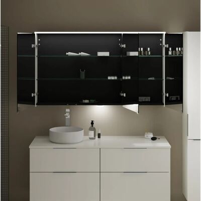 Armario espejo Burgbad Eqio - 3 puertas, LED, Blanco Armario espejo Burgbad Eqio - 3 puertas, LED, Blanco