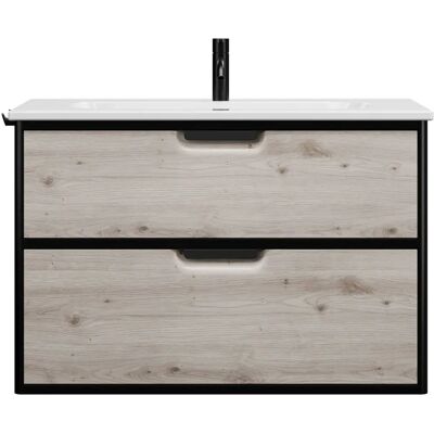 burgbad - Vry - Eiche Dekor Silber - 930x600 - Bathroom vanity burgbad - Vry - Eiche Dekor Silber - 930x600 - Bathroom vanity