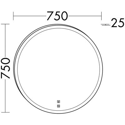 Burgbad Vry LED-Spiegel - 75cm rund, Beleuchtung, Heizung Burgbad Vry LED-Spiegel - 75cm rund, Beleuchtung, Heizung