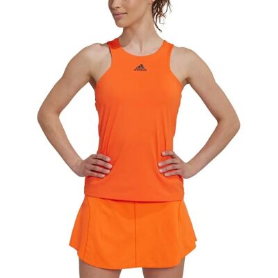 Adidas HP0720 Oranje Trainingsshirt - Het hele jaar vrouwen Adidas HP0720 Oranje Trainingsshirt - Het hele jaar vrouwen