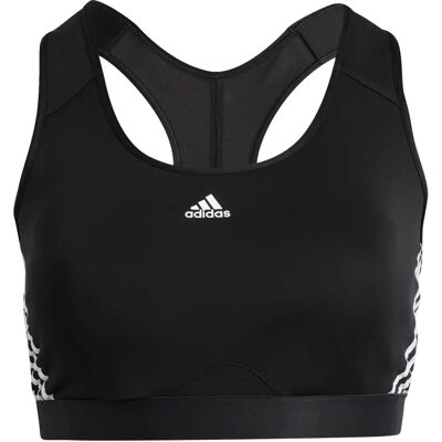 Sujetador de entrenamiento adidas Powerreact de soporte medio - Tallas grandes - Negro Sujetador de entrenamiento adidas Powerreact de soporte medio - Tallas grandes - Negro